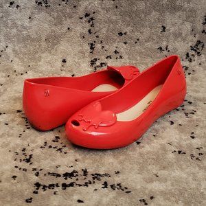 Melissa Melting Heart Red Flats Size 10